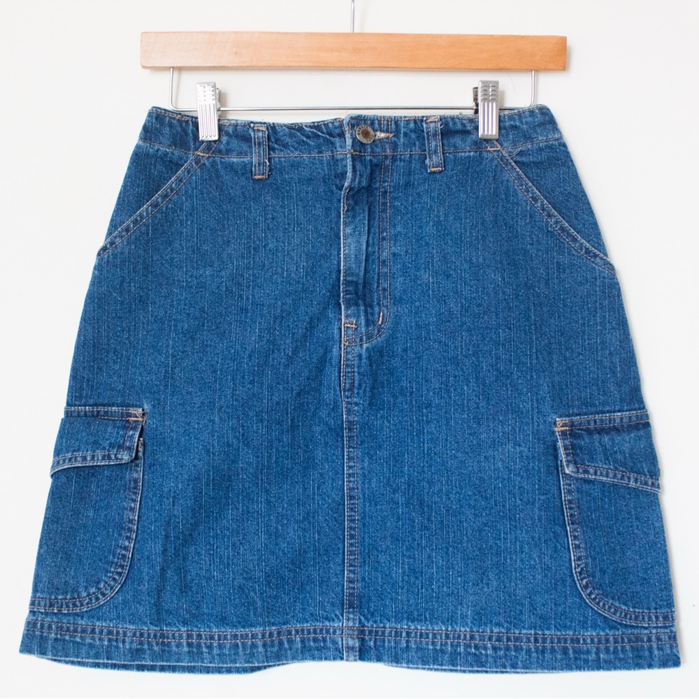 PHD Paul Harris Denim | Vintage 90's Blue Jean Dark Denim Mini Skirt | Size 6